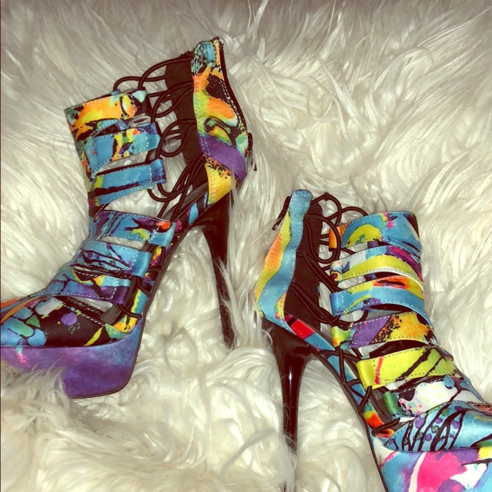 Multicolored stilettos